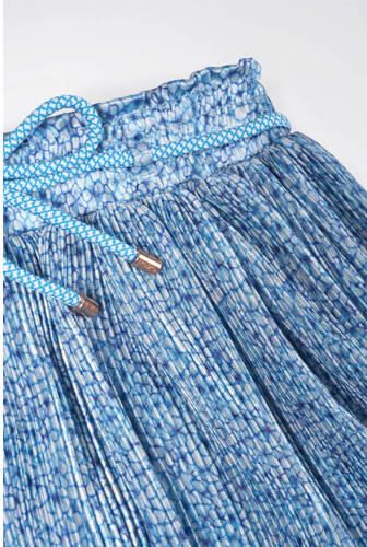 NONO rok Norah met all over print en textuur lichtblauw Meisjes Gerecycled polyester 104 - Foto 3