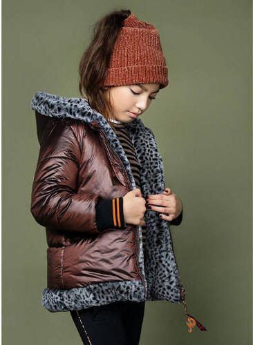 NONO sjaal + muts Raya donkerbruin Muts sjaal Meisjes Polyester Effen SIZE1 - Foto 2