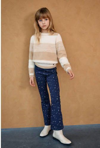 NONO skinny broek Sole met stippen blauw Meisjes Katoen Stip 158 164 - Foto 3