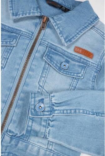 NONO spijkerjas Donna denim Blauw Meisjes Stretchdenim Ronde hals Effen 134 140