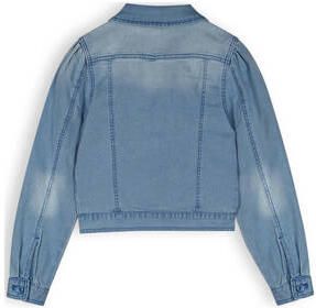 NONO spijkerjas Dove blauw Meisjes Denim Opstaande kraag Effen 146 152