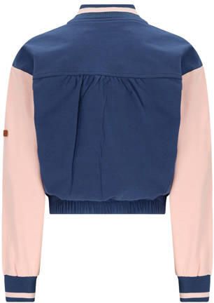 NONO sweatvest blauw Meisjes Stretchkatoen Opstaande kraag Meerkleurig - Foto 2