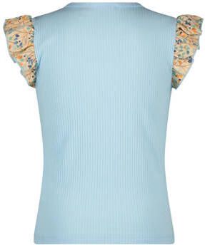 NONO T-shirt Kamsi met printopdruk lichtblauw Meisjes Stretchkatoen Ronde hals 158 164 - Foto 3