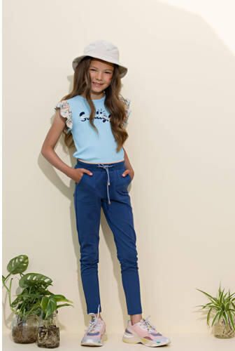 NONO T-shirt Kamsi met printopdruk lichtblauw Meisjes Stretchkatoen Ronde hals 158 164 - Foto 2