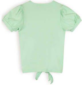 NONO T-shirt Komy lichtgroen Meisjes Viscose Ronde hals Effen 146 152 - Foto 2