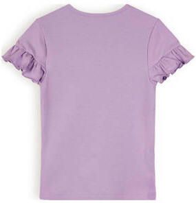 NONO T-shirt Kovan paars Meisjes Viscose Ronde hals Effen 122 128