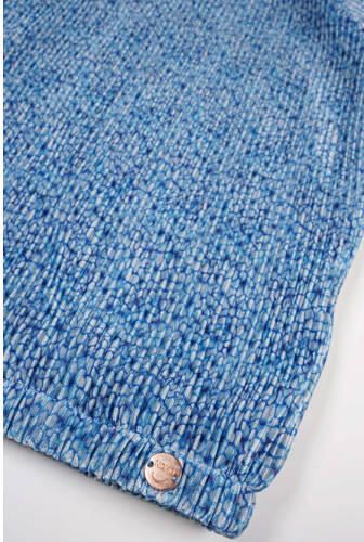 NONO top Kessa met all over print en textuur lichtblauw Meisjes Polyester Ronde hals 134 140 - Foto 3