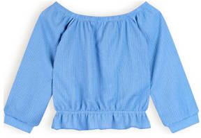 NONO top Knew hemelsblauw Meisjes Polyester Boothals Effen 122 128 - Foto 3