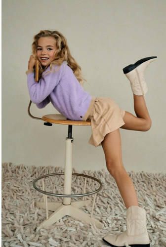 NONO trui Ketan lila Paars Meisjes Polyamide Ronde hals Effen 110 116 - Foto 3