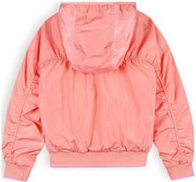 NONO zomerjas Bella koraal Oranje Meisjes Gerecycled polyester Capuchon 104