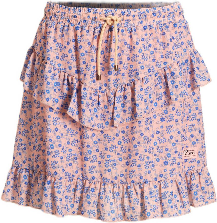 NONO gebloemde rok Neva roze blauw Meisjes Polyester Bloemen 122 128