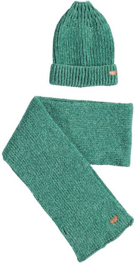 NONO Sjaal Groen Meisjes Polyester Effen SIZE2 | Sjaal van