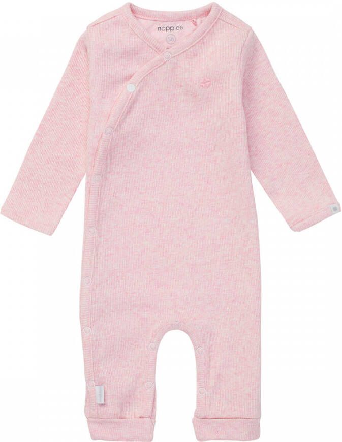 Noppies baby boxpak Nevis met borduursels lichtroze Biologisch katoen Ronde hals 62