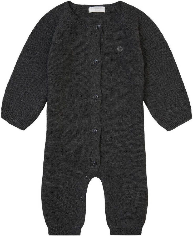 Noppies baby boxpak Monrovia van katoen antraciet Grijs Effen 44