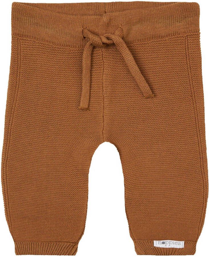Noppies baby regular fit broek Grover van katoen bruin Effen 44