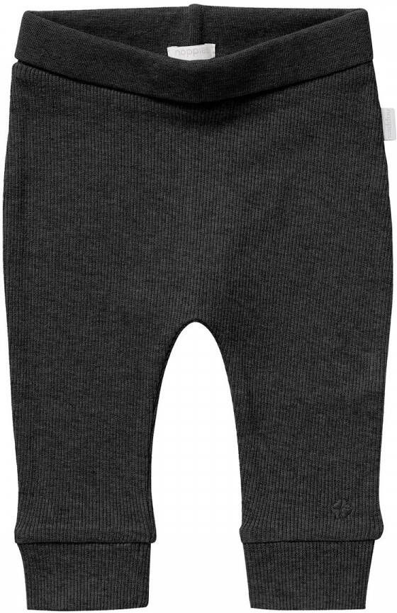 Noppies baby regular fit broek Naura antraciet melange Grijs Katoen 50