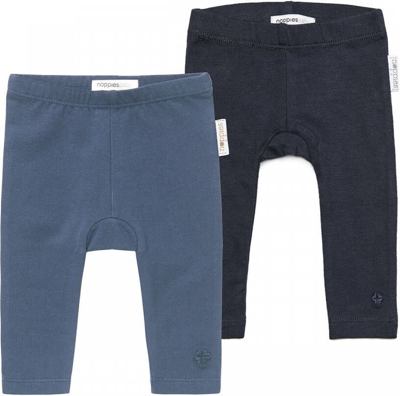 Noppies legging set van 2 lichtblauw donkerblauw Meisjes Stretchkatoen 50