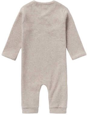 Noppies baby boxpak Nevis met borduursels taupe melange Bruin Katoen Ronde hals