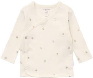 Noppies baby gebloemde longsleeve ecru Meisjes Stretchkatoen Ronde hals