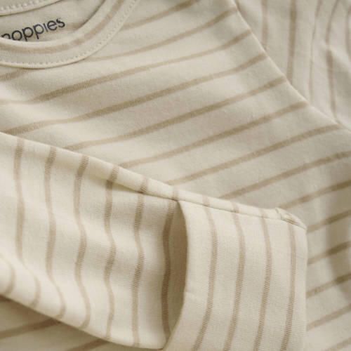 Noppies baby gestreepte longsleeve ecru Stretchkatoen Ronde hals - Foto 2