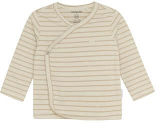 Noppies baby gestreepte longsleeve ecru Stretchkatoen V-hals