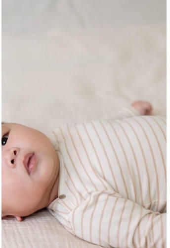 Noppies baby gestreepte longsleeve ecru Stretchkatoen V-hals - Foto 2
