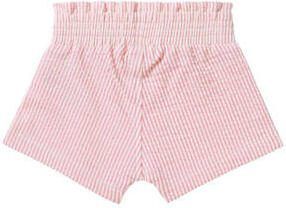 Noppies baby gestreepte regular fit casual short roze wit Korte broek Meisjes Katoen 50