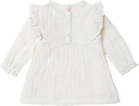 Noppies baby jurk Cologne met ruches offwhite Ecru Meisjes Katoen Ronde hals 92 - Foto 1