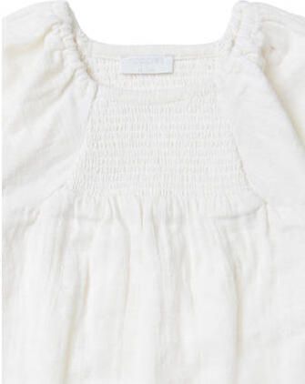 Noppies baby jurk wit Meisjes Katoen Ronde hals Effen 56