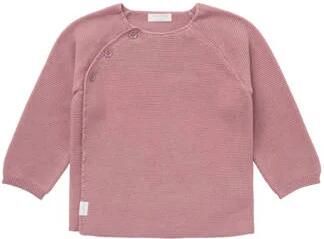 Noppies baby katoenen gebreid vest mauve Roze Effen