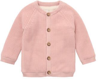 Noppies baby katoenen gebreid vest roze Effen