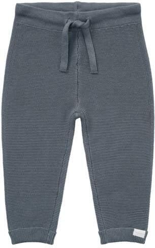 Noppies baby katoenen gebreide babybroek blauw Effen