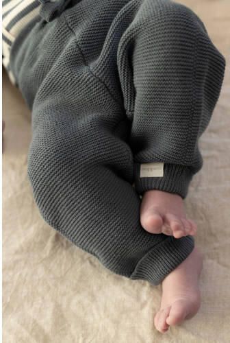 Noppies baby katoenen gebreide babybroek blauw Effen - Foto 2