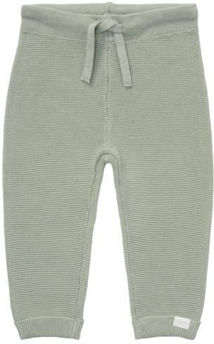 Noppies baby katoenen gebreide babybroek groen Effen