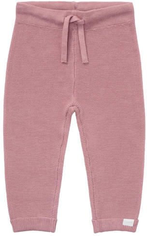 Noppies baby katoenen gebreide babybroek mauve Roze Effen