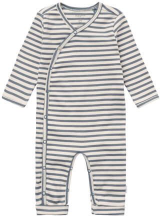 Noppies baby katoenen gestreept boxpak blauw ecru Jongens Stretchkatoen Ronde hals
