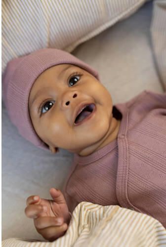 Noppies baby longsleeve mauve Roze Stretchkatoen V-hals - Foto 3