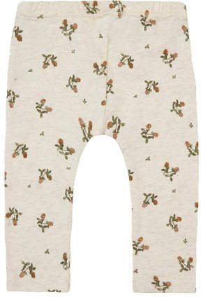 Noppies baby legging Ninive met katoen ecru groen bruin All over print 44 - Foto 2