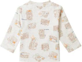 Noppies baby longsleeve Baxton met all over print beige Jongens Stretchkatoen Ronde hals 62 - Foto 1