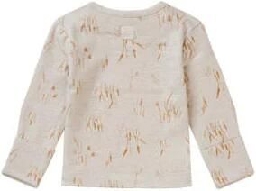 Noppies baby longsleeve Belfast met all over print beige Katoen Ronde hals 74 - Foto 1