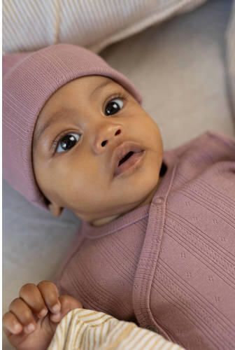 Noppies baby longsleeve mauve Roze Stretchkatoen V-hals - Foto 2