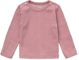 Noppies baby longsleeve mauve Roze Meisjes Stretchkatoen Ronde hals Effen