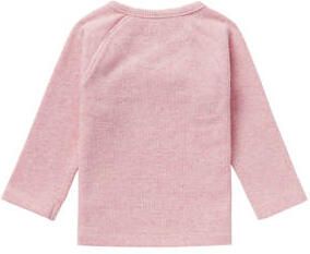 Noppies baby longsleeve Nanyuki met borduursels lichtroze Biologisch katoen V-hals 44 - Foto 2