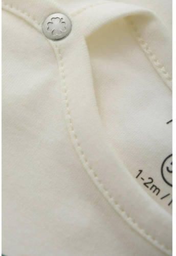 Noppies baby longsleeve wit Stretchkatoen V-hals Printopdruk