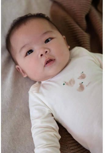 Noppies baby longsleeve wit Stretchkatoen V-hals Printopdruk - Foto 2