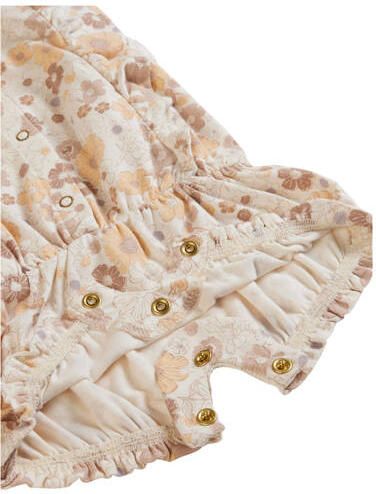Noppies baby jumpsuit Connersville met all over print wit Meisjes Biologisch katoen Ronde hals 86