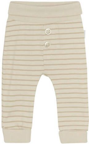 Noppies baby relaxed gestreepte casual broek ecru Stretchkatoen