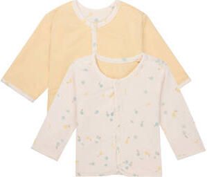 Noppies baby reversible vest beige geel Katoen Ronde hals