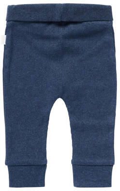Noppies baby broek Naura met katoen donkerblauw Effen 74