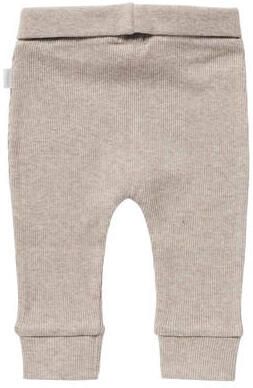 Noppies broek Naura met katoen taupe melange Bruin Effen